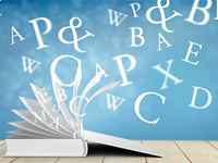 Book with letters 